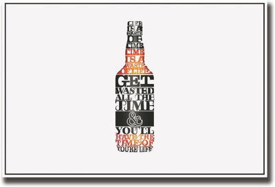 

Aabhaas Wall Poster Beer Typography Paper Print(12 inch X 18 inch, Rolled)