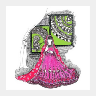 

Wall Poster Indian Bridal Square | Liu Paper Print(12 inch X 18 inch, Rolled)
