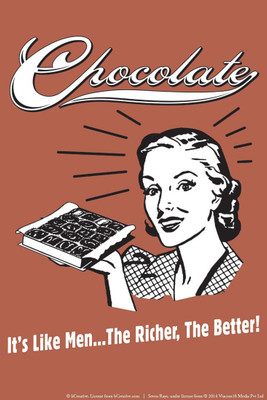 

Wall Poster Chocolate It's Like Men...The Richer The Better! Paper Print(12 inch X 18 inch, Rolled)