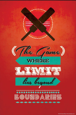 

Aabhaas Wall Poster Cricket The Game Where Limits Lie Beyond Boundaries Paper Print(12 inch X 18 inch, Rolled)