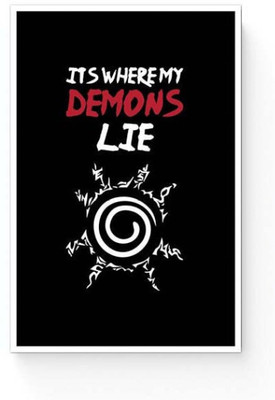 

Wall Poster It'S Where My Demons Lie | Imagine Dragons Black Paper Print(12 inch X 18 inch, Rolled)
