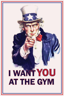 

Aabhaas Wall Poster I Want You at the Gym Paper Print(12 inch X 18 inch, Rolled)
