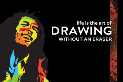 

Aabhaas Wall Poster Bob Marley Quote Paper Print(12 inch X 18 inch, Rolled)