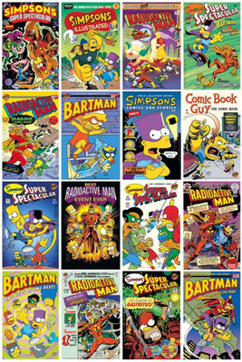 

Aabhaas Wall Poster The Simpsons Comic Covers Official Paper Print(12 inch X 18 inch, Rolled)