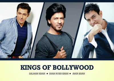

Aabhaas Wall Poster Salman Shahrukh Aaamir - Super Khan of Bollywood Paper Print(12 inch X 18 inch, Rolled)