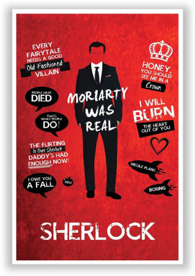 

Wall Poster Moriy Was Real Sherlock BBC Inspired Typography Paper Print(12 inch X 18 inch, Rolled)