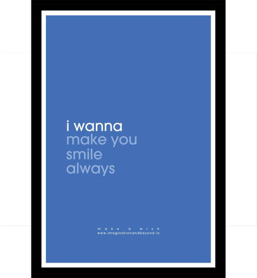 

Wall Poster make-a-wish-smile-mawframe-j-fw Paper Print(12 inch X 18 inch, Rolled)