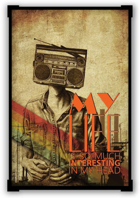 

Wall Poster Music In My Head Always Typography Paper Print(12 inch X 18 inch, Rolled)