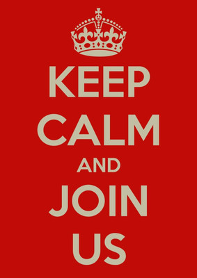 

Aabhaas Wall Poster Keep Calm And Join Us Paper Print(12 inch X 18 inch, Rolled)