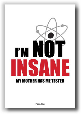 

Wall Poster I Am Not Insane Sheldon Cooper The Big Bang Theory Paper Print(12 inch X 18 inch, Rolled)