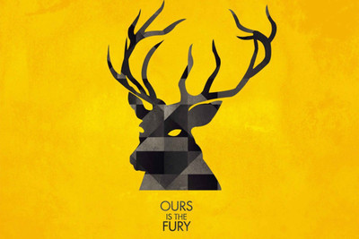 

Aabhaas Wall Poster Ours is the fury Yellow Background Paper Print(12 inch X 18 inch, Rolled)