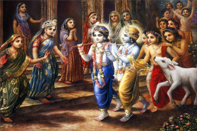 

Akhuratha Wall Poster -lord-krishna-with-balarama- Paper Print(12 inch X 18 inch, Rolled)
