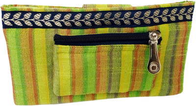 

auk Elegant Silk Clutch Money Purse Coin Purse(Green)