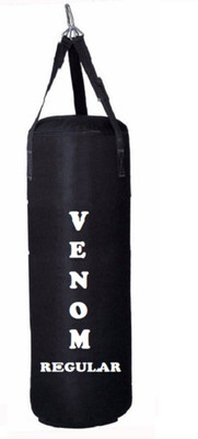 

Venom REGULAR 5.0 FEET LONG, SYNTHETIC LEATHER, BLACK COLOR, UNFILLED WITH STRAPS Hanging Bag(5.0, 60 kg)