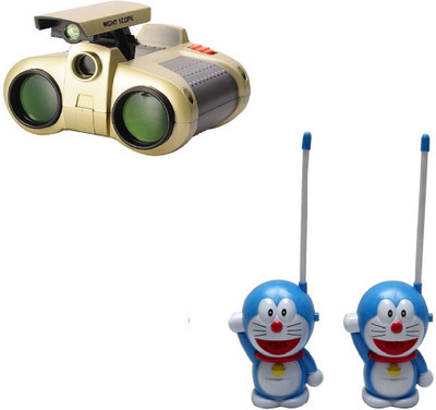 

New Pinch combo of Binocular With Night Vision and blue Walkie Talkie set for kids