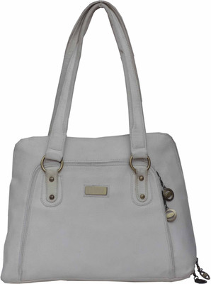 

ALIVE Women Casual White Leatherette Shoulder Bag