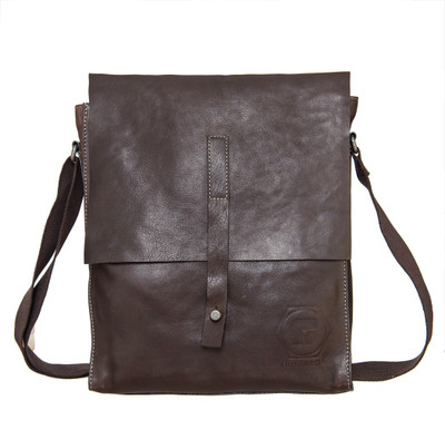 

Navshi Men & Women Casual Brown Genuine Leather Sling Bag