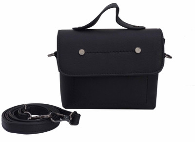 

ALIVE Women Casual Black Leatherette Shoulder Bag