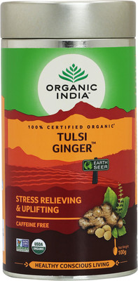 Organic India Ginger, Tulsi Tea(100 g, Plastic Bottle)