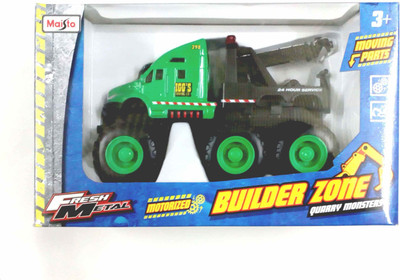 

Maisto Builder Zone Quarry Monsters Tow Truck Die Cast Toy Truck Green(Green)