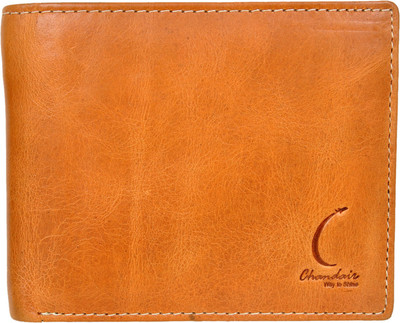 

Chandair Men Brown Genuine Leather Wallet(8 Card Slots), Carob brown
