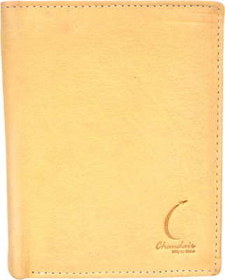

Chandair Men Beige Genuine Leather Wallet(7 Card Slots), Light beige