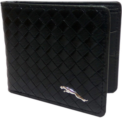 Jaquar Men Black Genuine Leather Wallet(5 Card Slots)