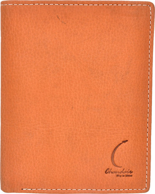 

Chandair Men Orange Genuine Leather Wallet(7 Card Slots), Squash orange