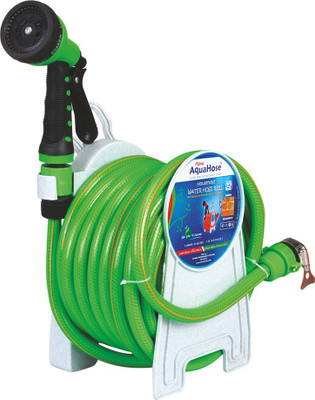

AquaHose Household Water Hose Reel Green 7.5mtr (12.5mm ID) Hose Pipe High Pressure Washer