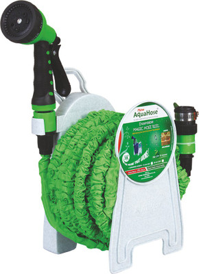 

AquaHose Expandable Magic Green Hose Reel 15mtr Hose Pipe High Pressure Washer