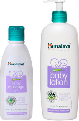 

Himalaya Herbals Baby Massage Oil (100ml)+Himalaya Herbals Baby Lotion (400ml)(White)