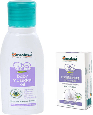 Himalaya Herbals Baby Massage Oil (50ml)+Himalaya Gentle Baby Soap (25g)(White) available at flipkart for Rs.125