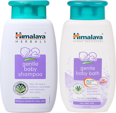 

Himalaya Herbals gentle baby Shampoo (400ml)+Himalaya Herbals Gentle baby bath (400ml)(White)