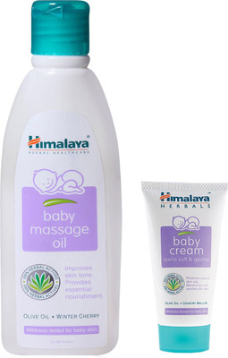 

Himalaya Herbals Baby Massage Oil (100ml)+Himalaya Herbals Baby Cream (50g)(White)