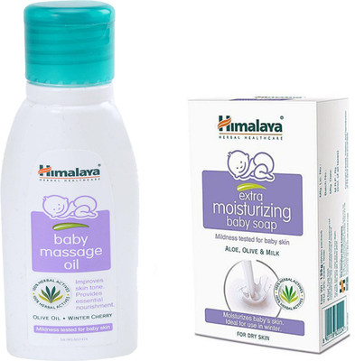 Himalaya Herbals Baby Massage Oil (50ml)+Himalaya Gentle Baby Soap (75g)(White) available at flipkart for Rs.150