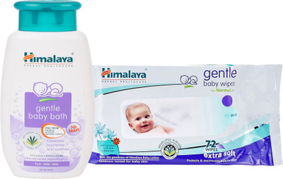 

Himalaya Herbals gentle baby Shampoo (100ml)+Himalaya Herbals Gentle baby Wipes (72 Sheets)(White)