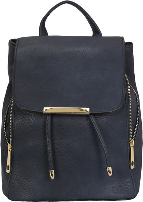 

Le Cuero Magnetic Button 7 L Backpack(Blue), Navy blue