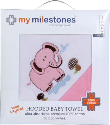 

My Milestones Cotton 570 GSM Bath Towel(Pink), Pink solid
