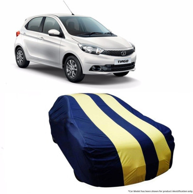 Flipkart SmartBuy Car Cover For Tata Tiago (With Mirror Pockets)(Yellow, Blue)