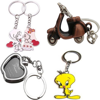 

MGP Fashion Apple Shape Black Photo Frame,Copper Scooter, Tweety,Red Wings Couple Key Chain Combo Key Chain(Multicolor)