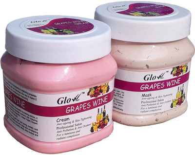 

Glow Right GRAPES WINE CREAM With GRAPES WINE MASK(Set of 2)