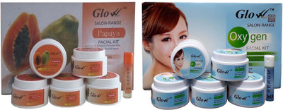

Glow Right (PAPAYA FACIAL KIT 300g + OXYGEN FACIAL KIT 300g) 600 g(Set of 2)