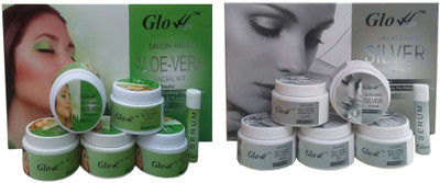 

Glow Right (ALOE-VERA FACIAL KIT 300g + SILVER FACIAL KIT 300g) 600 g(Set of 2)