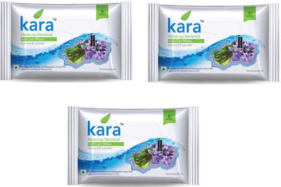 

Kara Make Up Removal Skin Care Wipes Seaweed & Lavender (Pack of 3)(Pack of 30)