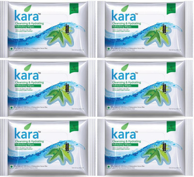 

Kara Cleansing & Hydrating Refreshing Wipes Neem & Tea Tree Oil(Pack of 6)