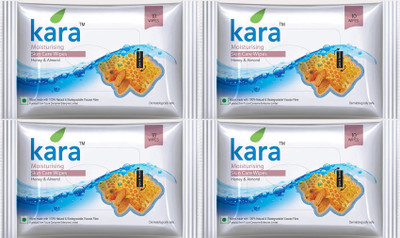 

Kara Moisturising Skin Care Wipes Honey & Almond (Pack of 4)(Pack of 4)