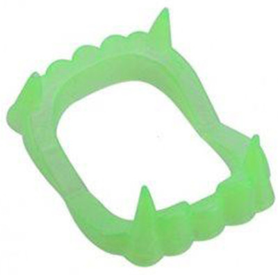 

Oxytrends TH2 Halloween plastic luminous vampire-teeth green (pack of 12) Gag Toy(Green)