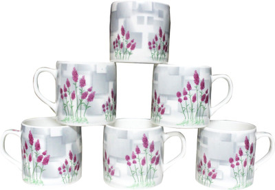 

Pearl Tea-110 Bone China(Multicolor, Pack of 6)