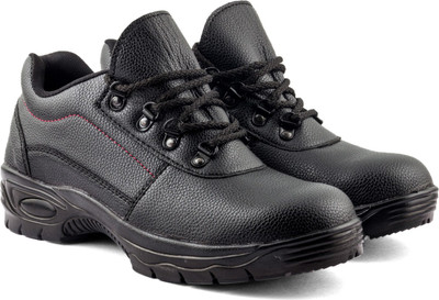 

Manslam Steel Toe Safety Shoe Casuals For Men(Black