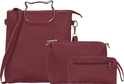 

Le Cuero Women Casual Red PU Tote